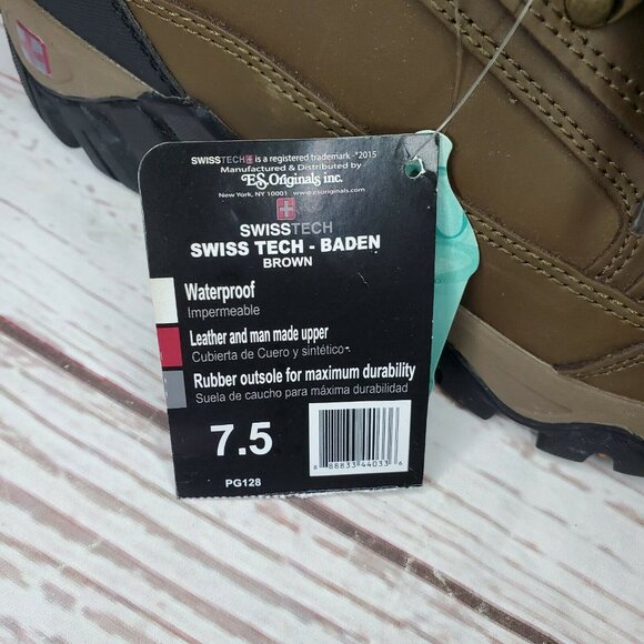 Nature Tex 70 SwissTech Waterproof Maximum Durability Leather Olive Black Boots - Picture 9 of 12